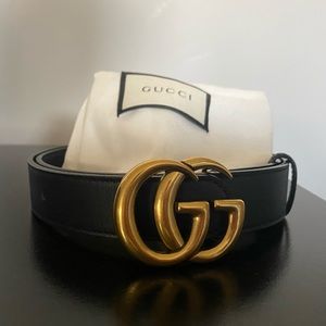 black gucci belt, authentic